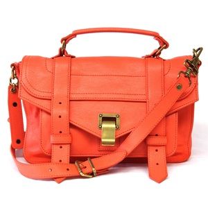 Proenza Schouler PS1 Leather Satchel in Orange